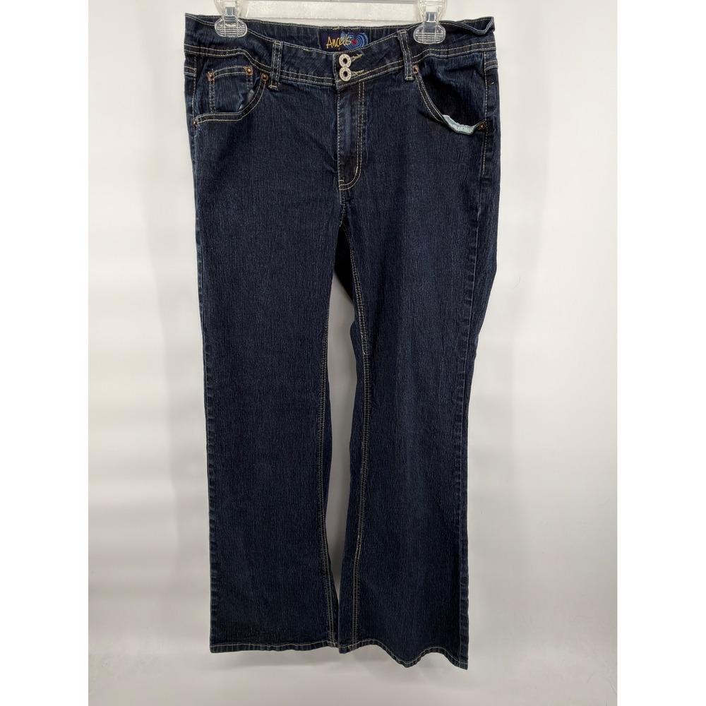 Angels‎ Forever Young Women 16 Bootcut Jeans Dark Wash Stretch Blue Denim Pant